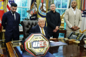 Trump family promotes coins commemorating White House UFC fight
